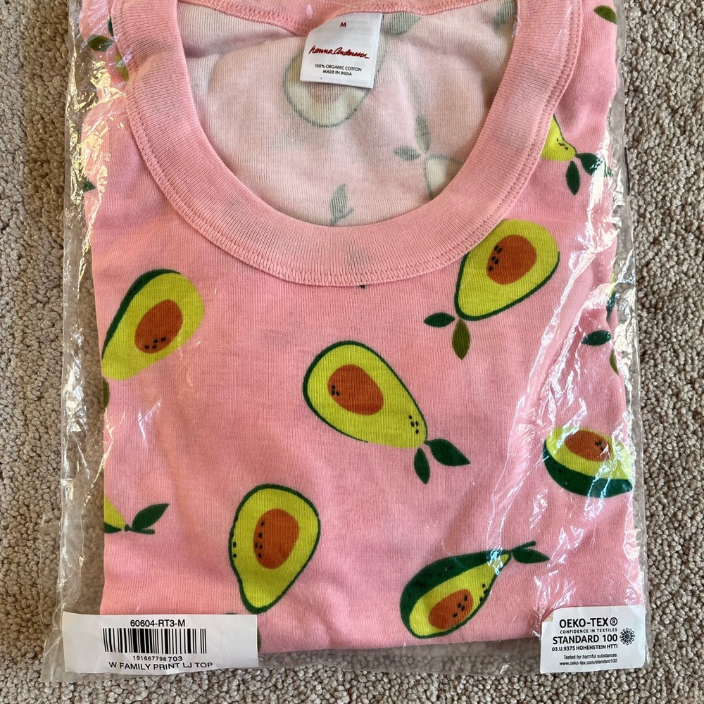 New Hanna Andersson Avocado Pajama Top M